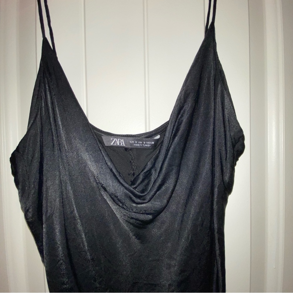 Zara Satin effect cowl neck top. Size small.